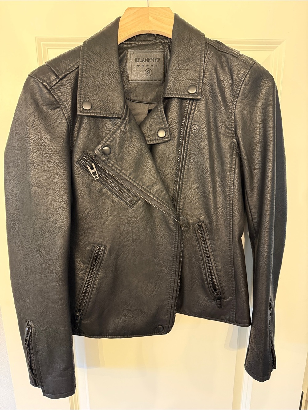 Blank NYC Black Faux Leather Motorcycle Jacket